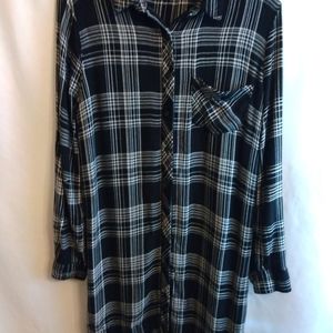 BLL NYC Plaid Flannel Shirt Dress